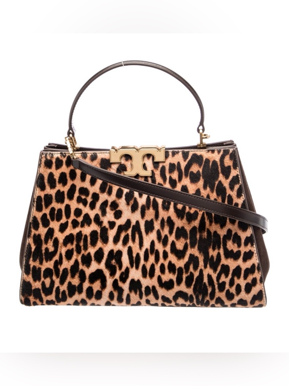 Tory Burch Calf Hair Leopard Large Eleanor Satchel